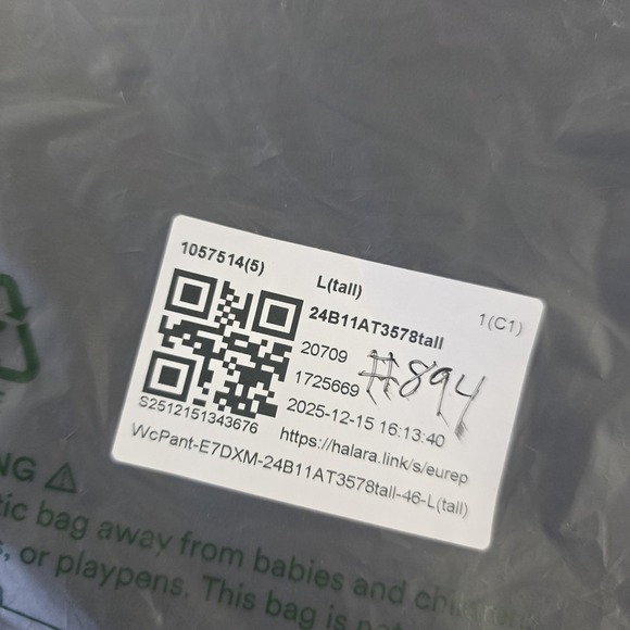 Halara Sweatpants Womens L Tall Black Wide Leg Elastic Waist Yoga Athletic - Picture 12 of 12